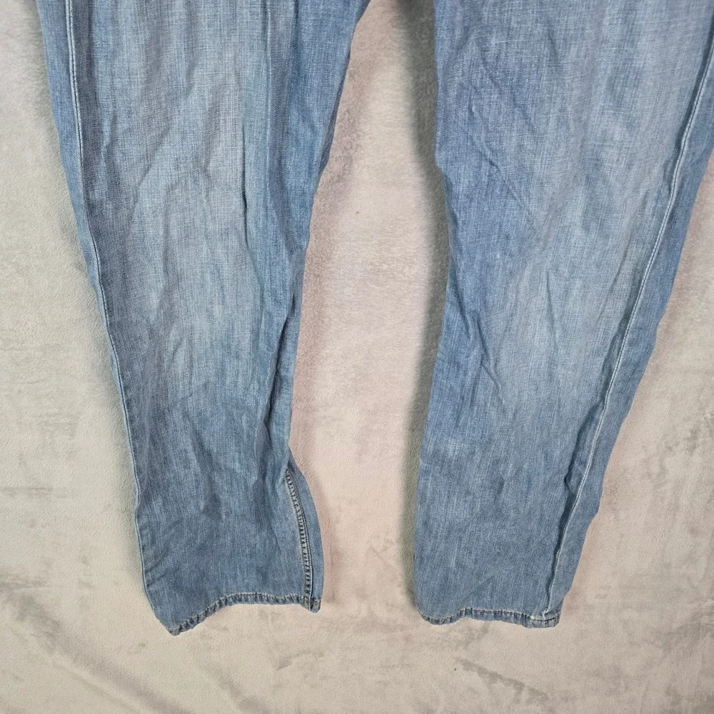 Levis 569 Loose Straight Jeans Mens 39x33‎ Light Wash Blue Denim 00569-0094